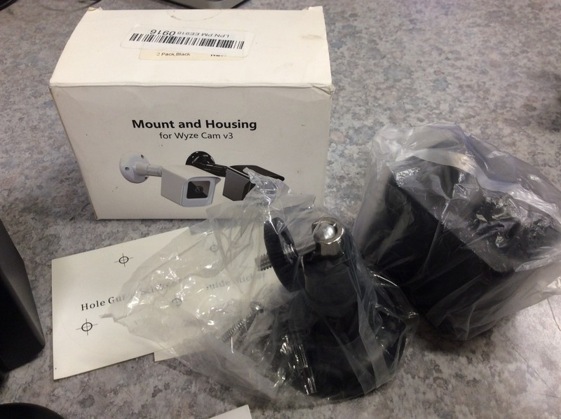 Mount & Housing for Wyze Cam V3 ONLY, Weatherproof Protective 2 Pack, Black gallery