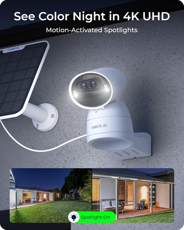 4K Wireless Dual-Lens Solar Security Camera with Night Vision & Auto Tracking gallery