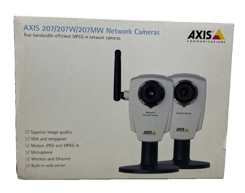 AXIS 207/207W/207MW Network Cameras / VGA Motion JPEG & MPEG-4 / Microphone