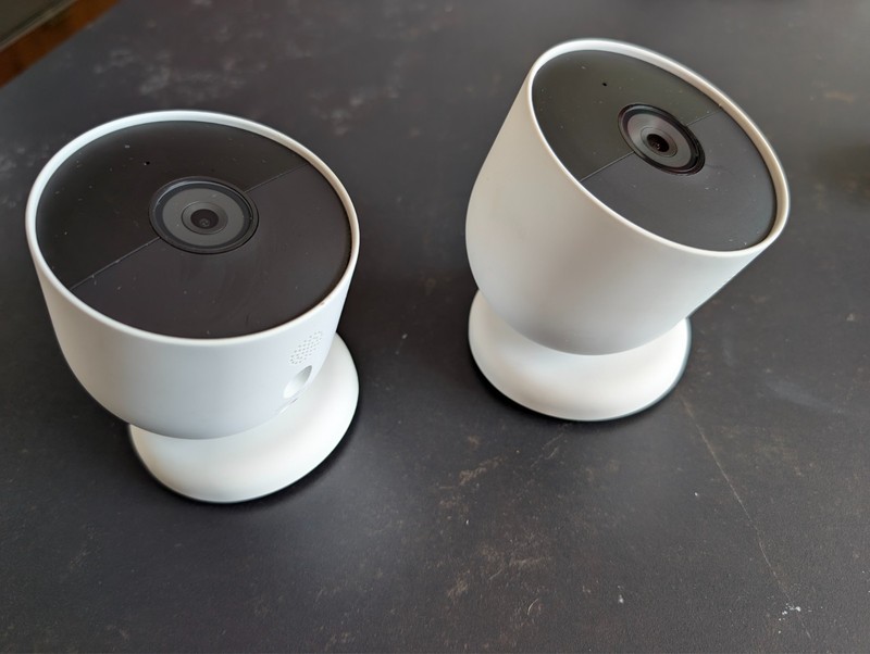 Google Nest Cam Outdoor or Indoor, Battery, 2nd Gen, 2 Cameras, 1080p HDR