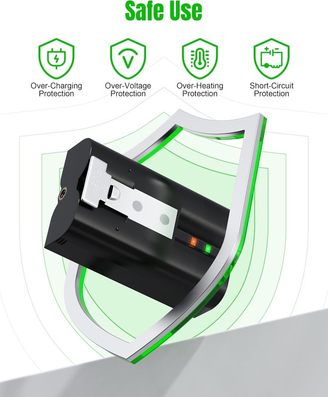 Universal Compatibility: 6040mAh Ring Camera Battery Pack with Charging Station gallery