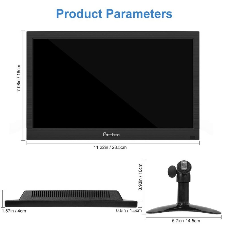 11.6" Security Monitor - HDMI VGA AV BNC Input, 1366x768 Display for CCTV DVR gallery