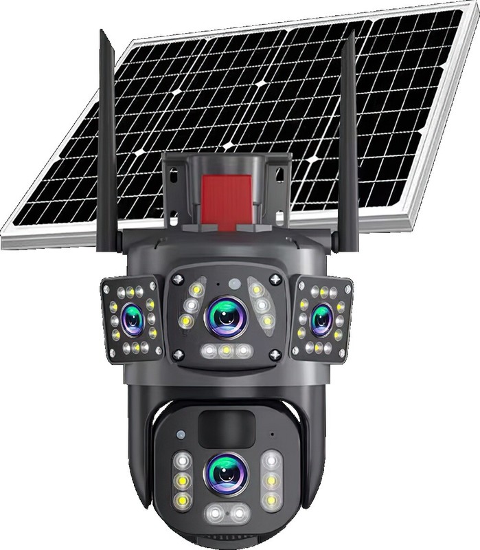 Solar Battery Powered Wireless WiFi Outdoor Pan/Tilt Home Security Camera System