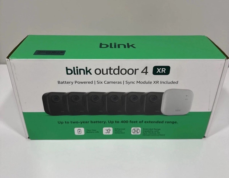 Blink Outdoor 4 XR , 6 Camera System w/Sync Module Included – New Sealed