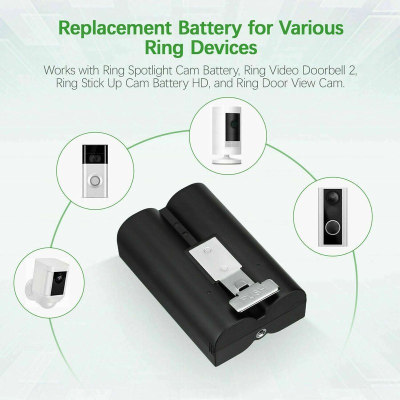 4 pcs RING Rechargeable Battery for Video Doorbell 2,3,4 NEW OEM Quick Release ! gallery