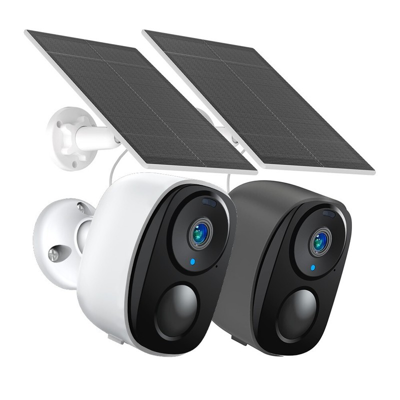 2PCS 2K Solar 3MP Home Wireless Security Camera Wifi 2-Way Audio Surveillance
