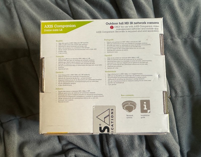 AXIS Companion Dome mini LE Outdoor full HD IR network camera 01665-001 gallery