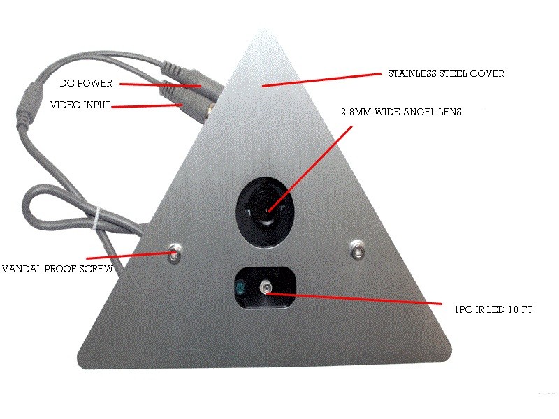 Wide Angle Night Vision IR Elevator/Corner Mount Camera -Perfect for Elevator gallery