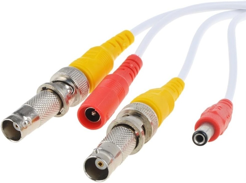 2-Pack High-Quality 25ft BNC Cables - Weatherproof Power for Security Cameras gallery