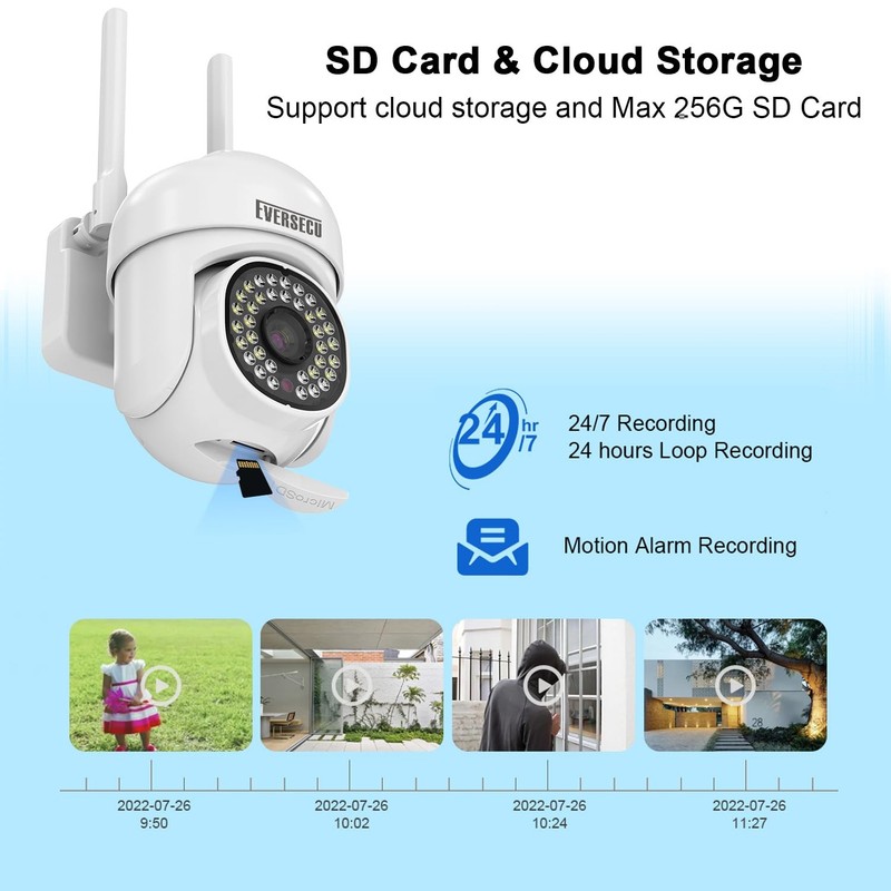 2K 3.0MP Outdoor WiFi PTZ Security Camera, 2.4G&5G WiFi, Auto Tracking, 2 Way... gallery