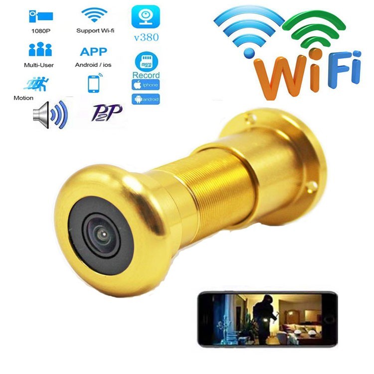 HD 4K Wireless WiFi IP Door Peephole Night Vision Camera Motion Detect Recording gallery