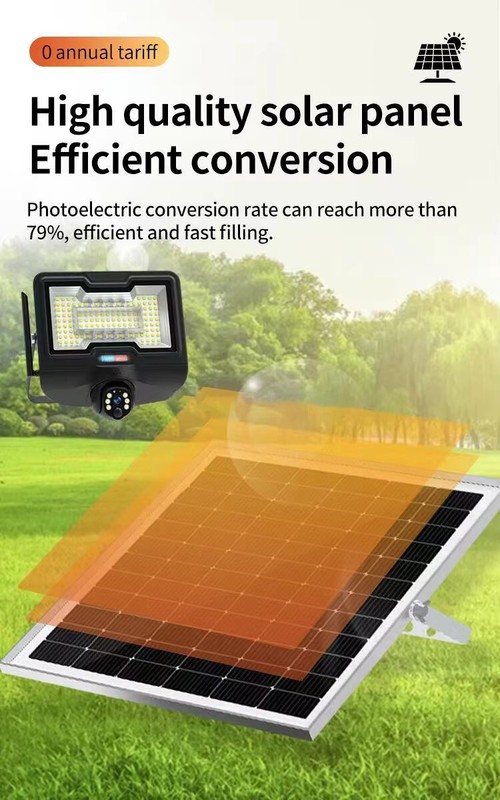 V380 Pro EseeCloud HD 3MP Solar Floodlight Security Camera WiFi IP CCTV Camera gallery