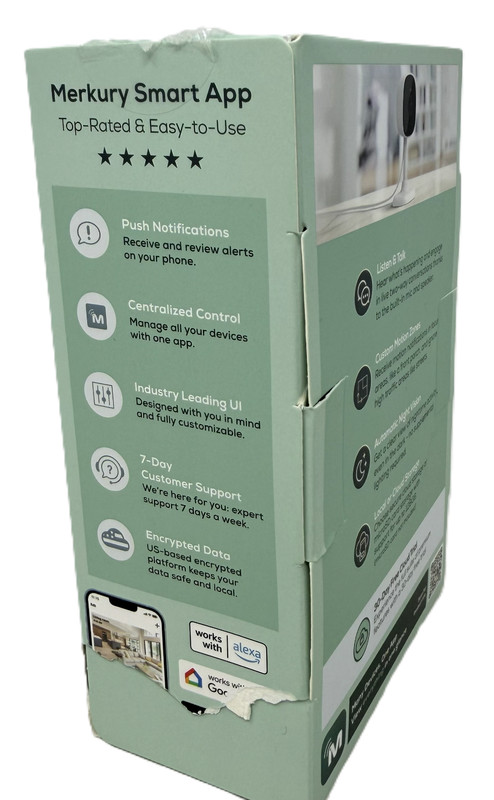 Merkury Smart Indoor Camera HD 1080p White MI-CW051-199W - New in Box gallery