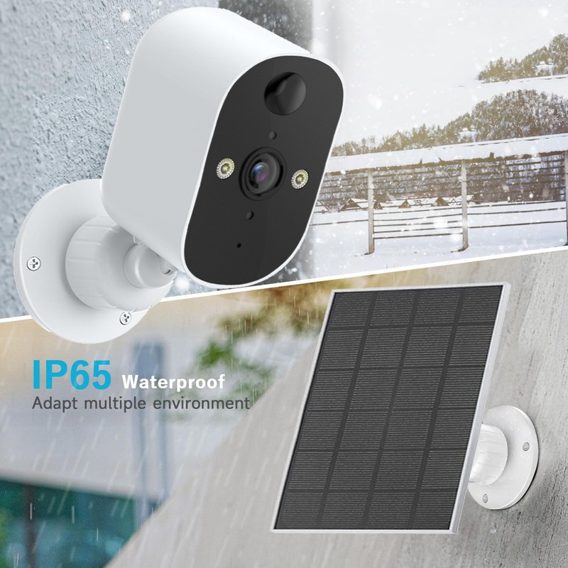 Solar Battery Powered Wireless WiFi Home Security Camera System Outdoor Smart IP gallery