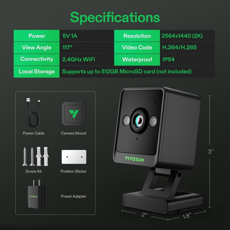 VIVOSUN GrowCam C4 2K QHD Smart WiFi Camera Plant Monitor Timelapse Night Vision gallery
