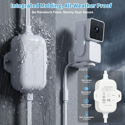 25FT Outdoor Power Adapter for WYZE Pan V3/ V4/ Duo Cam Pan, Cam V4/ V3/ Cam OG, gallery