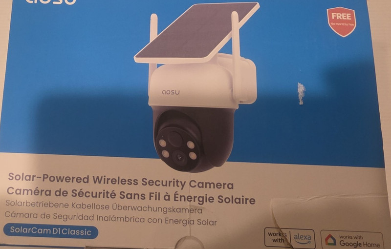 Free No Monthly Fees AOSU SolarCam D1 Solar Wireless Security Camera Outdoor PTZ gallery