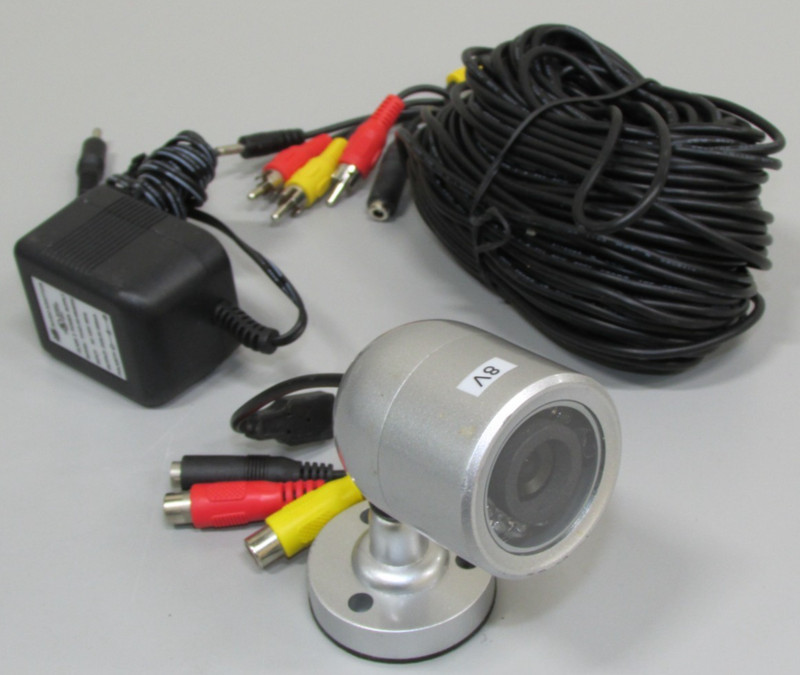 Wired Surveillance mini Camera + 100FT Cable + Power Supply Complete