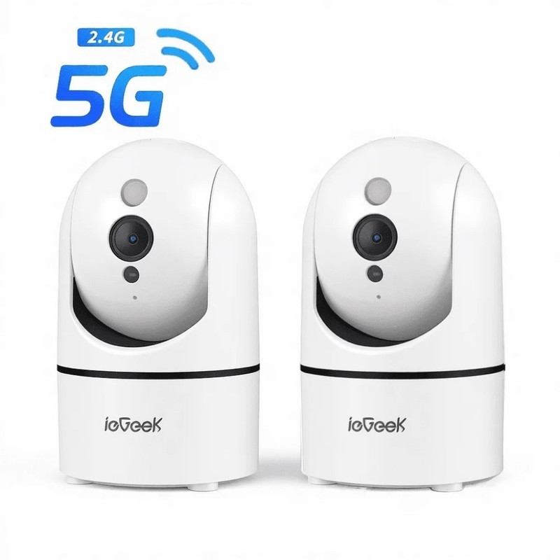 2pcs ieGeek 2.5K 5GHz WiFi Pet Dog Camera with Phone App, Security Camera