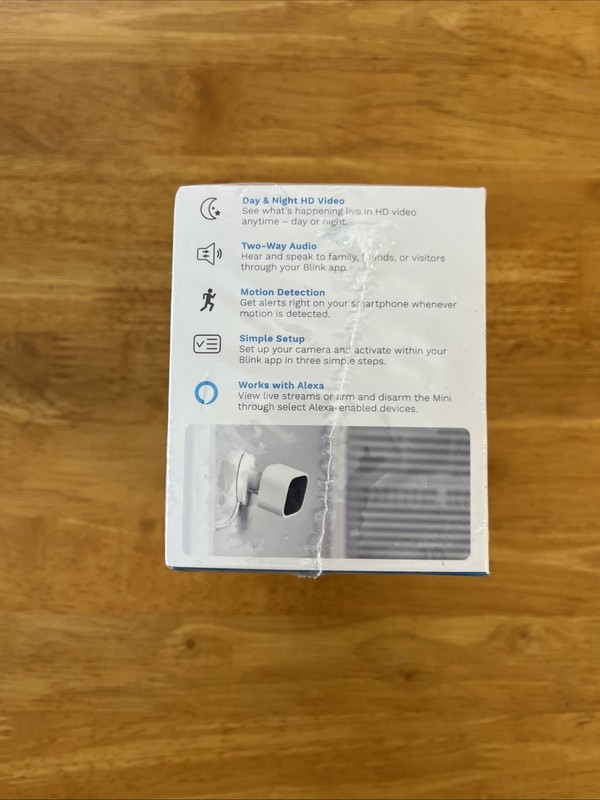 NIOB Blink Mini Indoor Plug-in HD Smart Security Camera, White, Works With Alexa gallery