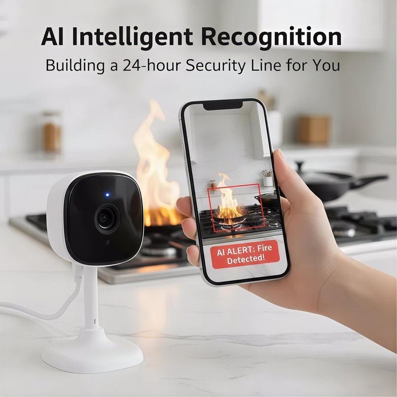4 Pack Indoor Wired , Baby Pet Monitor, Motion Detection, 2-Way Audio, Night ... gallery