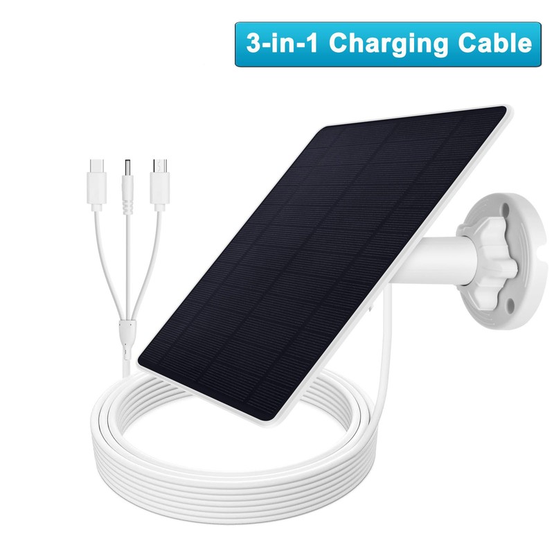 New Outdoor Solar Panel for Ring Spotlight Camera Security Cam Battery Charger gallery