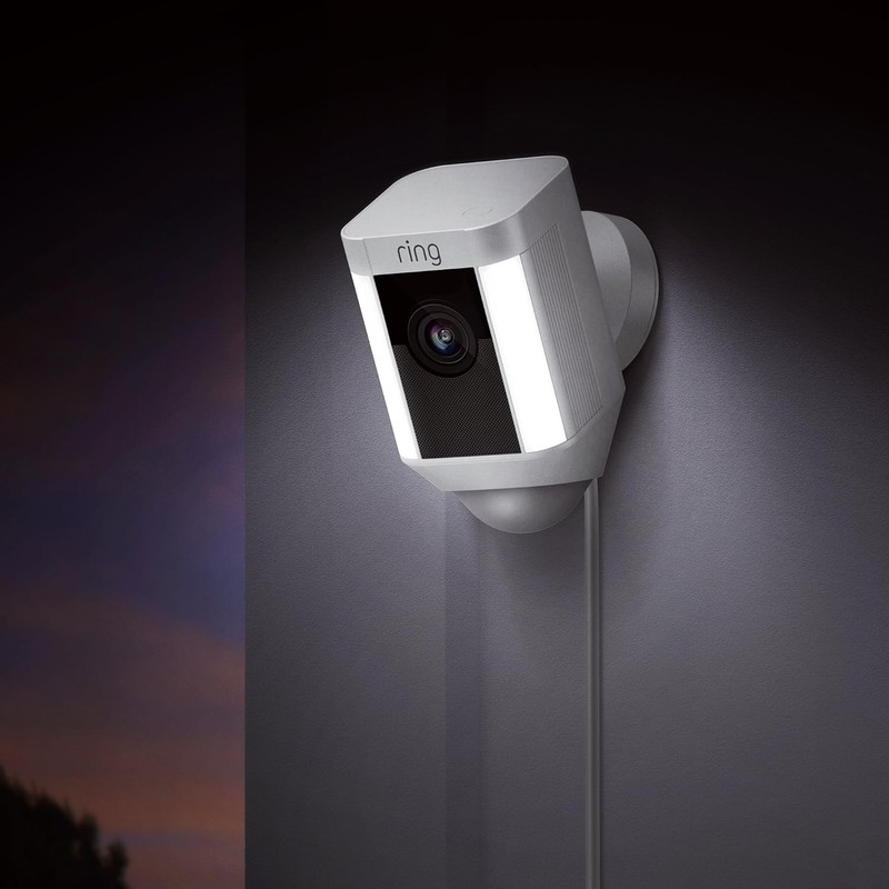 Ring Spotlight Cam Wired Plugged-in HD Security Camera Built-in Spotlights White gallery