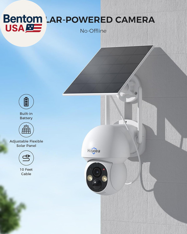 Solar Camera Wireless Outdoor, Home Security Camera System, 2.4G & 5G Wifi, Sola gallery