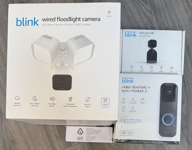 Blink Security Set up: Floodlight, Doorbell, Mini Pan-Tilt Camera
