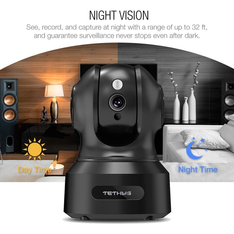 Wireless Security Camera 1080P Indoor Alexa Pan Tilt WiFi Dome Night Vision gallery