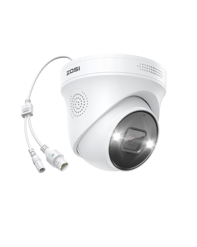 ZOSI 4K PoE Add on Security Camera with Person Vehicle Detection Sound & Light