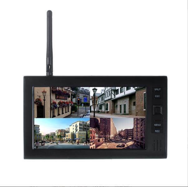 tot Digital 4 Wireless CCTV Home Security Camera with 7'' LCD Monitor DVR Record gallery