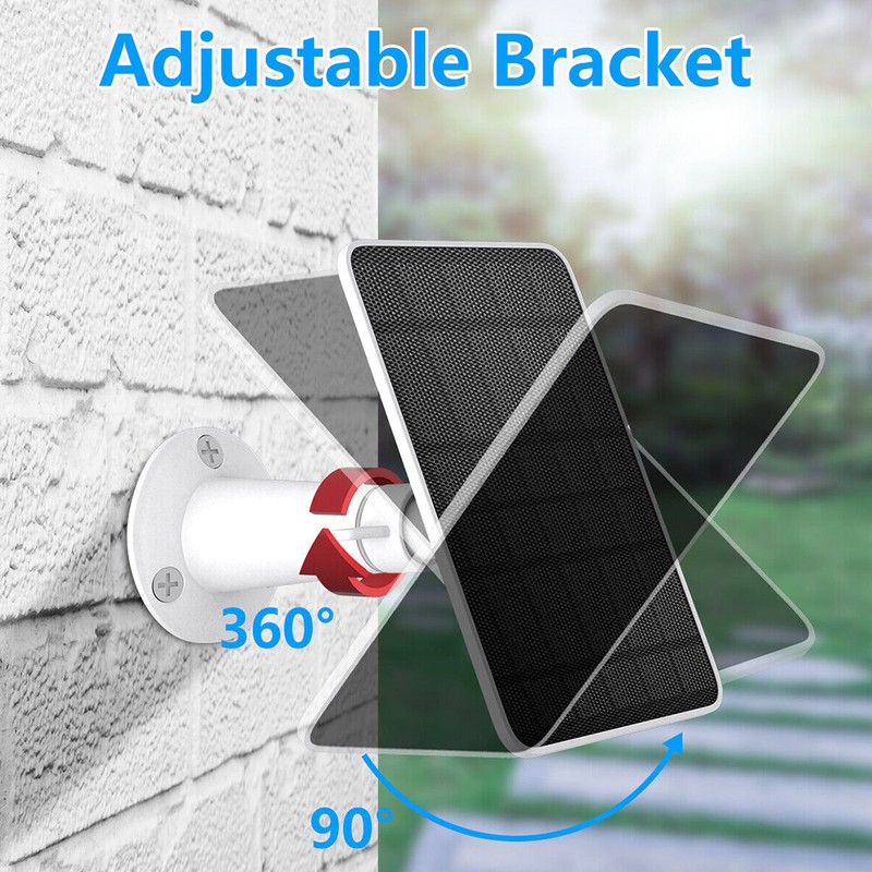 4W Solar Panel for Eufy Eufycam Cam E/2C/E/2 Pro Wall Mount W/ 9.8ft Power Cable gallery