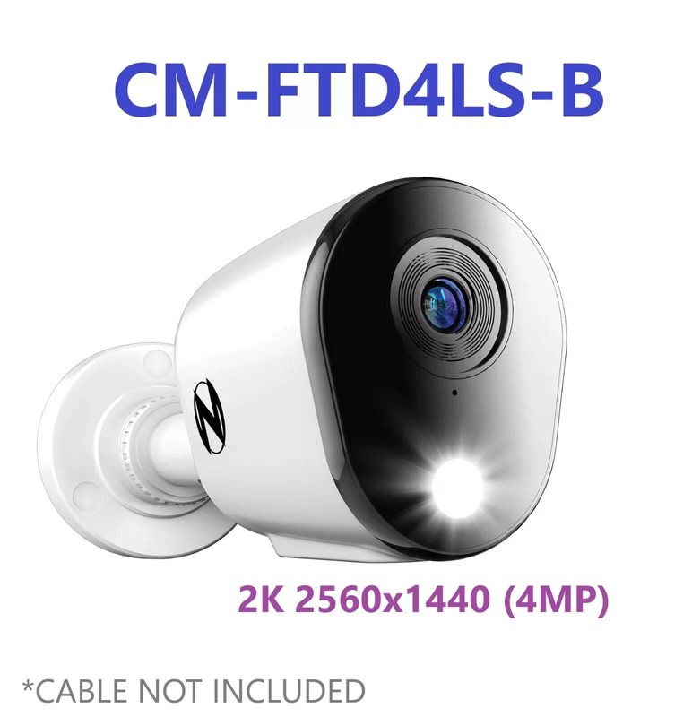 Night Owl CM-FTD4LS-B 2K 2560×1440 (4MP) Wired Add-on Camera with Spotlight