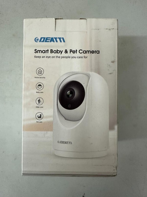 Deatti IP Pet Security Camera, 1080P HD, PTZ, Cloud, Night, WiFi Indoor
