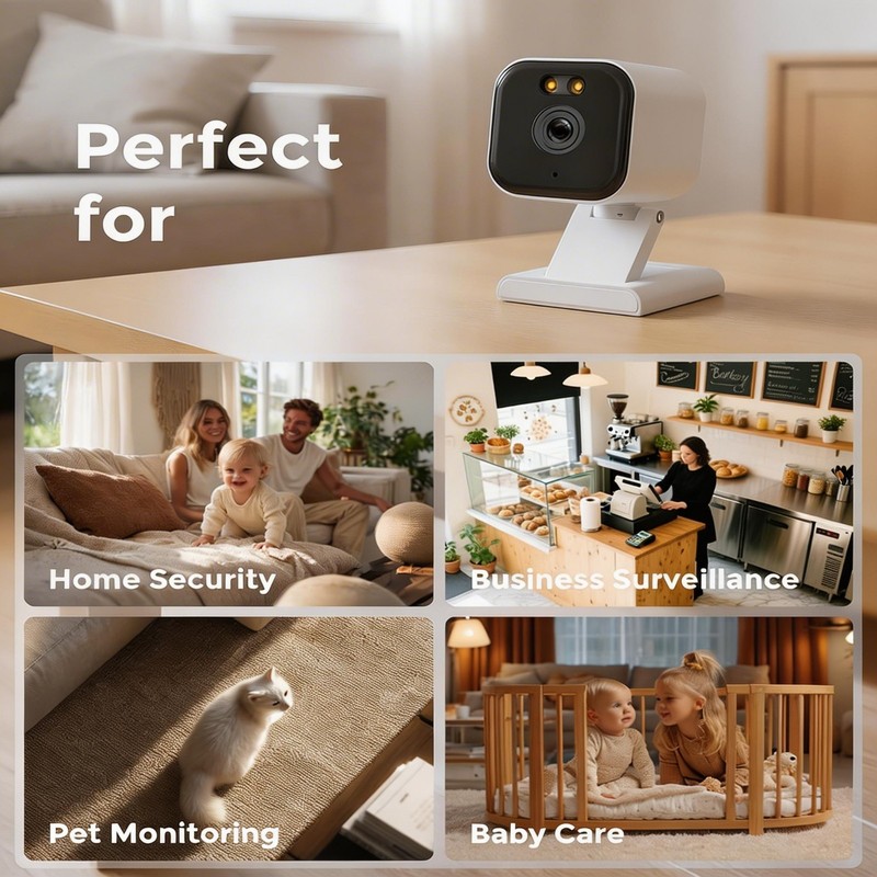 WIFI6 Smart Home Security Camera 2K Color Night Vision and Baby Monitor Indoor🌃 gallery