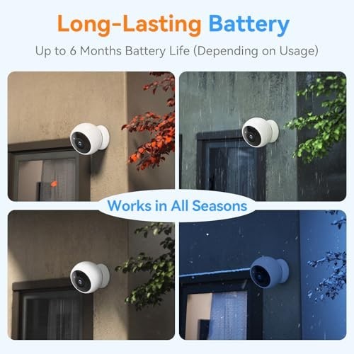 Wireless Magnetic Security Camera - 2K HD, AI Motion Detection, Battery Operated gallery