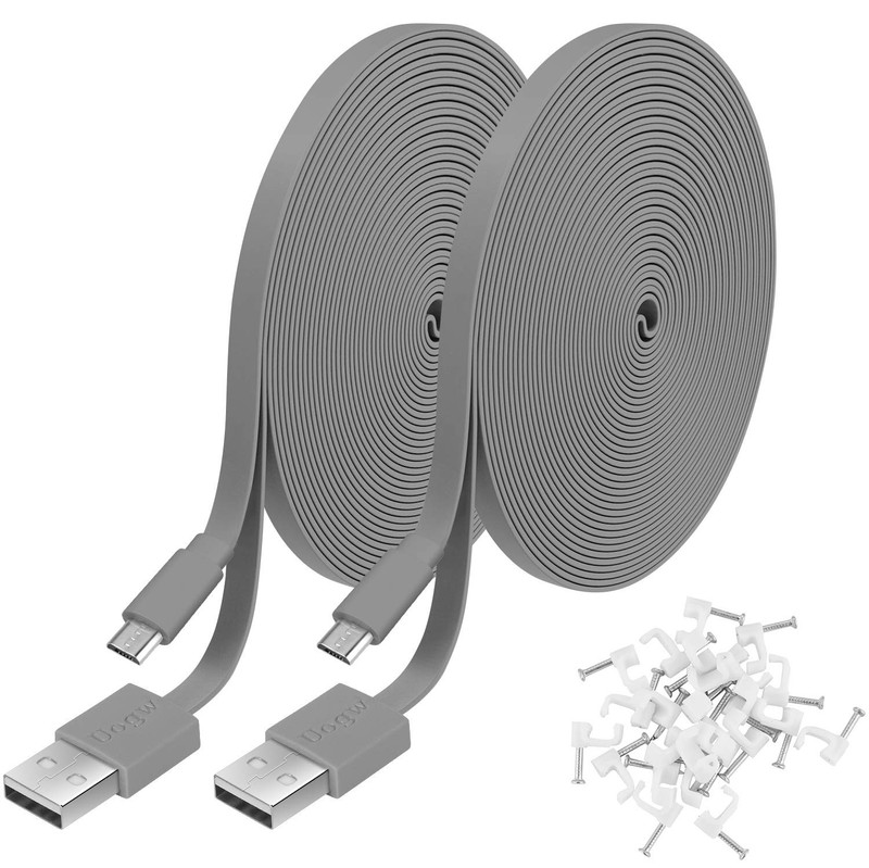 2 Pack 20FT Power Extension Cable Compatible with Wyze Cam v4,WyzeCam,Wyze Cam v