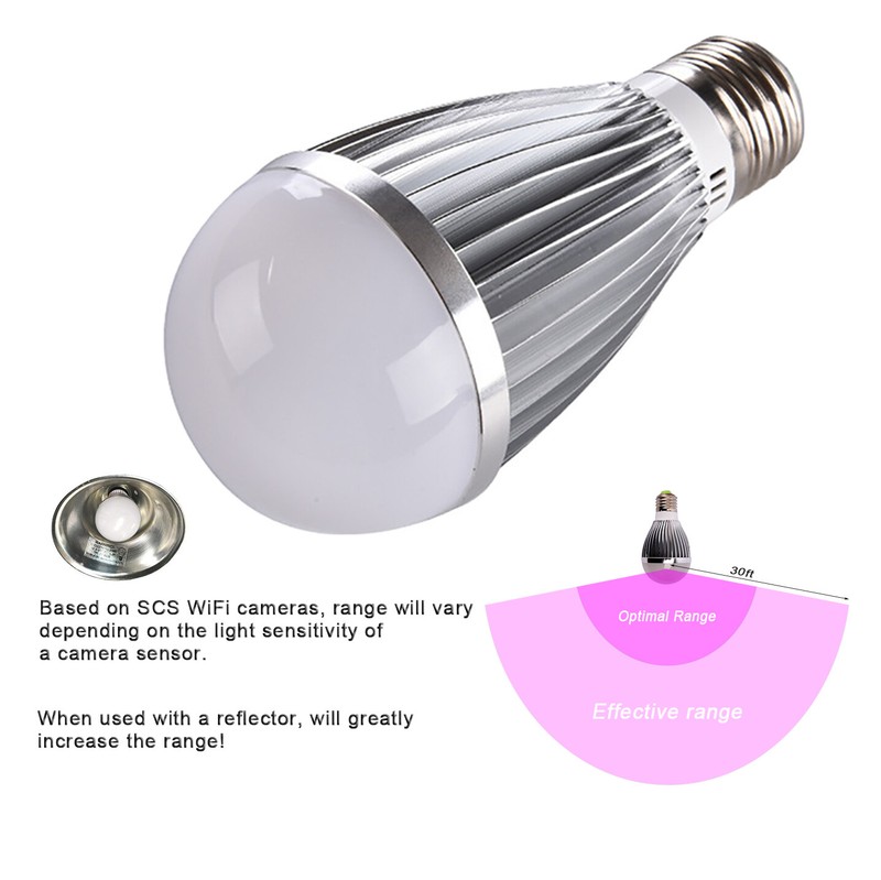 IR illuminator LED 850nm 940nm 9W 15W 21W E27 E26 Screw Bulb for Security Camera gallery