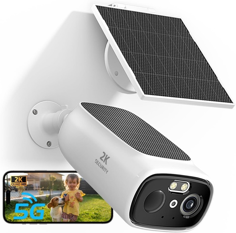 2K Wireless Solar Camera Outdoor Surveillance Integrated Battery Wifi Camera