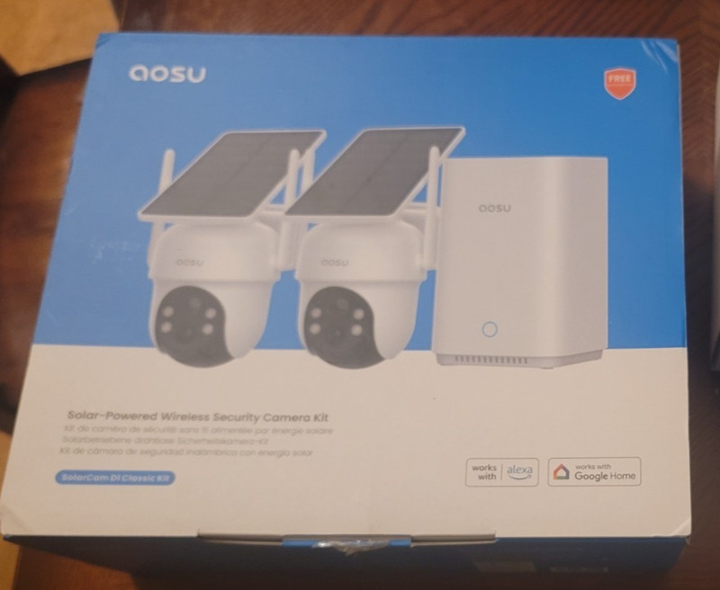 Ends 8/3 11PM PST AOSU 2 SolarCam Security Cameras with SmartHub