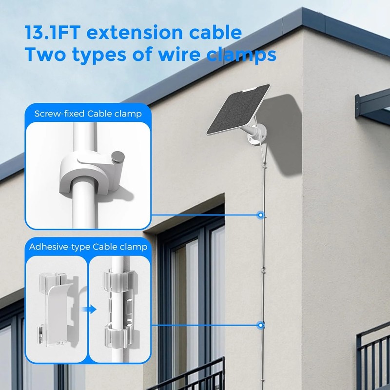 4W Solar Panel Compatible with SimpliSafe Outdoor Camera - High Efficiency Solar gallery