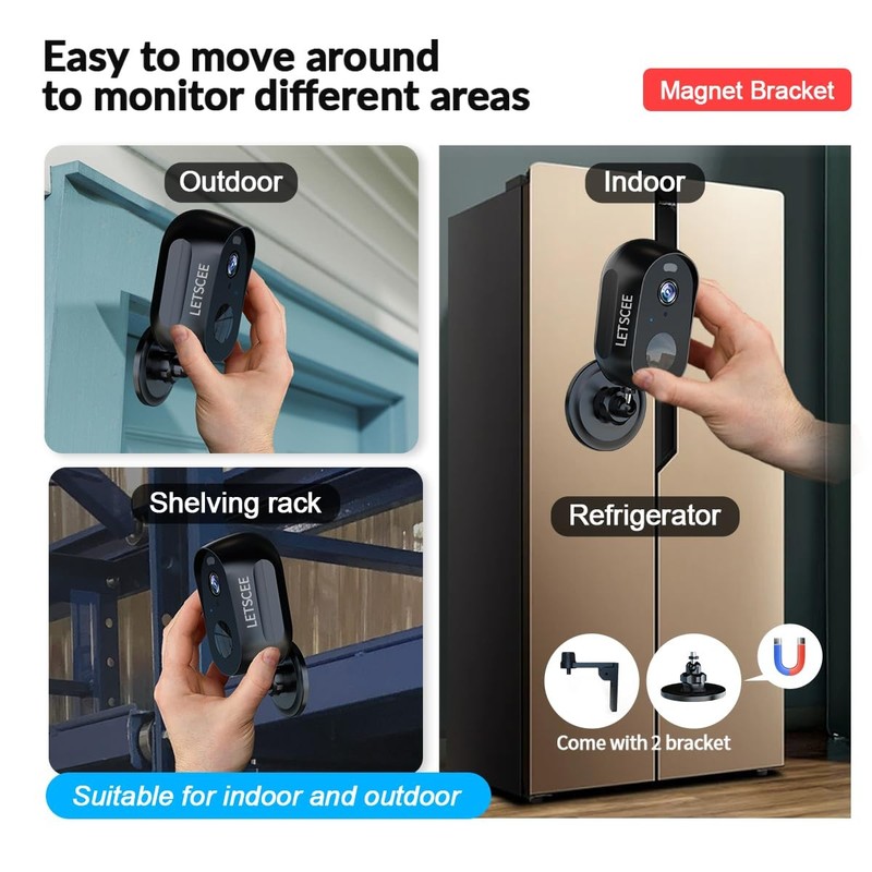 Cameras for Home Outdoor Indoor,Cameras Wireless Outdoor Battery Rechargeable... gallery