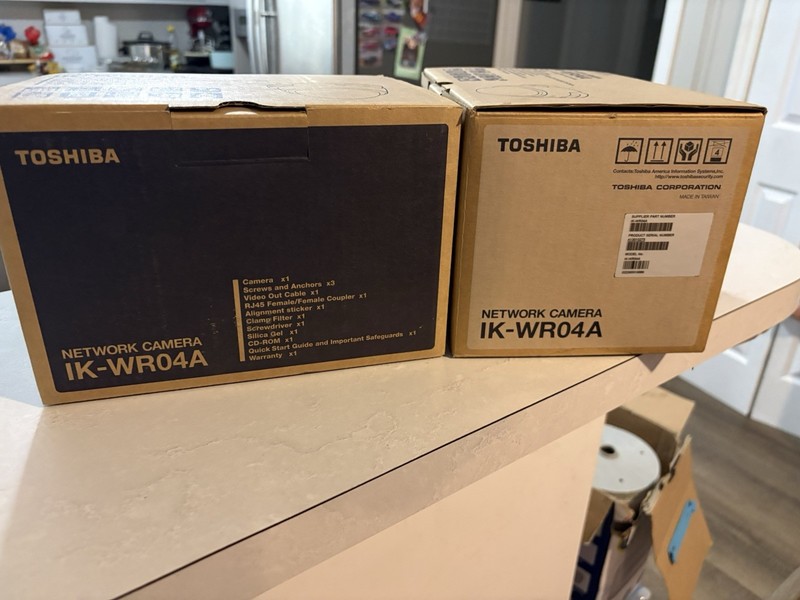 Two Toshiba Network Cameras IK-WR04A New In Box-Untested