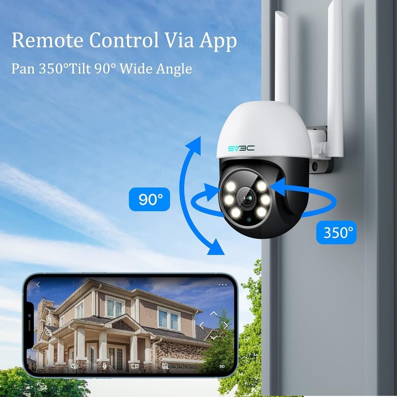 Waterproof PTZ Security Camera - 24/7 Monitoring, Auto Tracking, SD Storage gallery