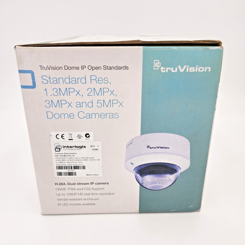 TruVision TVD-M2210V-2-N Indoor Vandal Dome IP Camera 2.0MPx 1080P New Sealed gallery