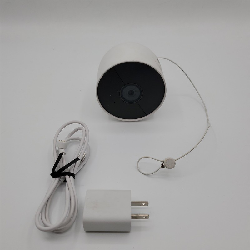 Google Nest Cam Indoor/Outdoor Surveillance Camera, Snow, Pack of 1