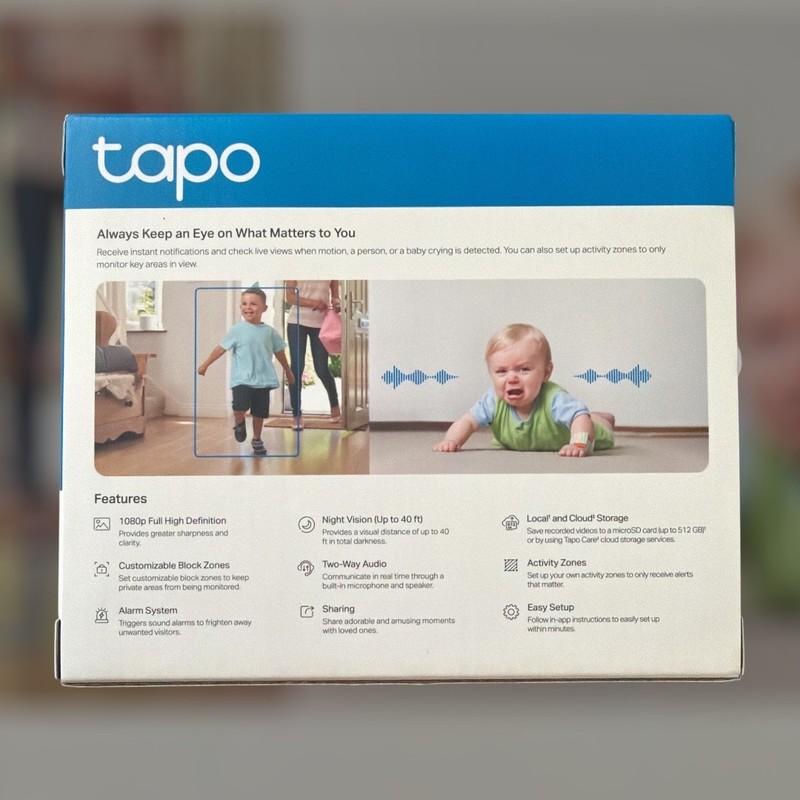 TP-Link Tapo C100 Home Security Wi-Fi Camera 1080p Full HD - New & Sealed gallery