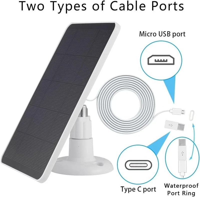 Solar Panel Compatible with SimpliSafe Outdoor Camera Series 2 Wireless, 4W 5V S gallery