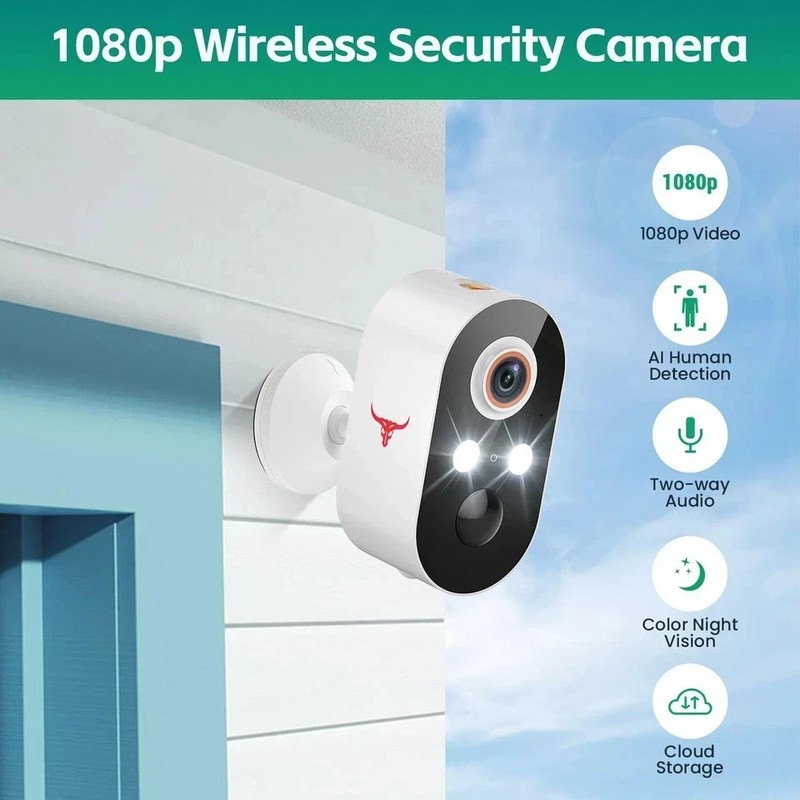 1 Pack Wireless Security Camera System Smart Night Vision Outdoor WiFi Cameras gallery